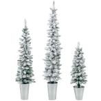 Kerstbomenset Kunstkerstbomen in 3-Pack Pluizige Kerstbomen, Zo goed als nieuw, Verzenden