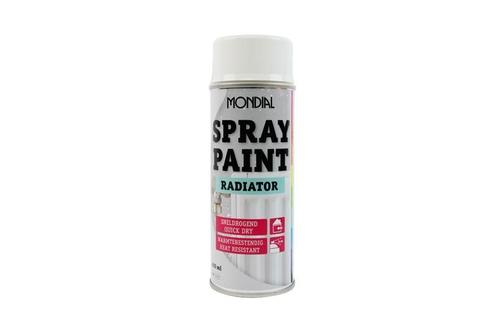 Mondial Spray Paint Radiatorlak Wit 400ml - Hoogglans, Doe-het-zelf en Verbouw, Overige Doe-het-zelf en Verbouw, Ophalen of Verzenden