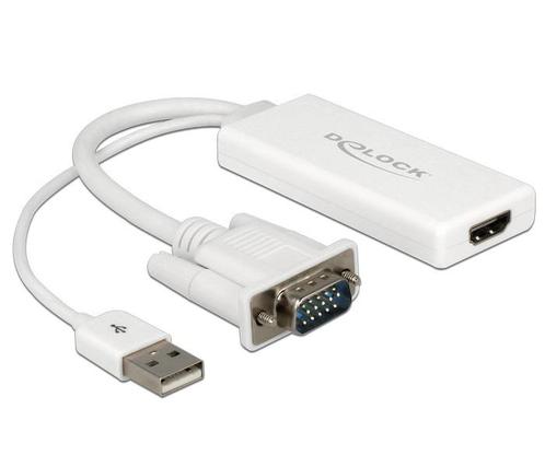Premium VGA + USB (audio/voeding) naar HDMI, Audio, Tv en Foto, Audiokabels en Televisiekabels, Ophalen of Verzenden