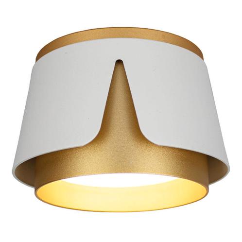 Opbouwspot Ø100mm | Tulip | Wit/ Goud | GX53 fitting, Huis en Inrichting, Lampen | Spots, Led, Nieuw, Plafondspot of Wandspot