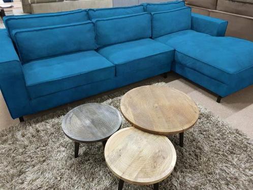 Loungebank Ilpendam - loungebanken - Blauw, Huis en Inrichting, Banken | Sofa's en Chaises Longues, Nieuw, Stof