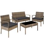 Wicker zitgroep Sparta 3+1 - natuur, Tuin en Terras, Tuinsets en Loungesets, Verzenden, Nieuw