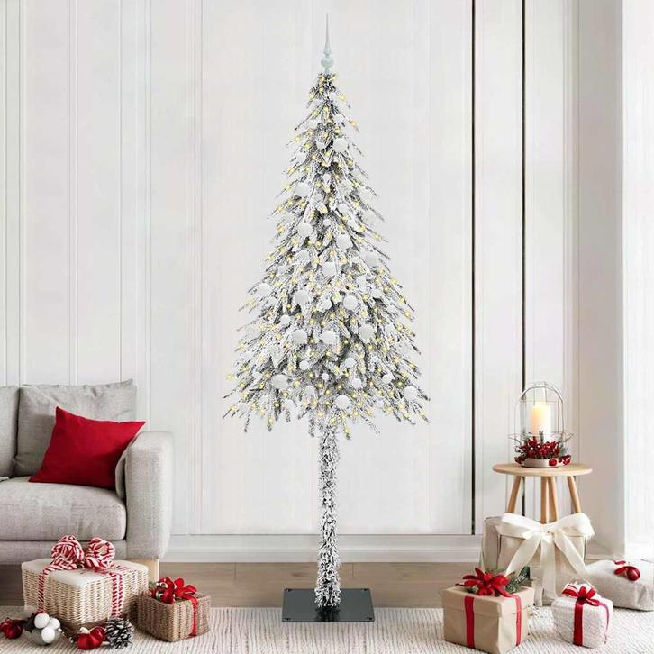 vidaXL Kerstboom met 300 LED met standaard Wit 210 cm PE en, Diversen, Kerst, Nieuw, Verzenden