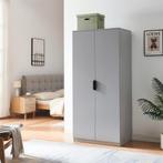 Kledingkast Eiselfing 176x80x52 cm grijs [en.casa], Huis en Inrichting, Verzenden, Nieuw