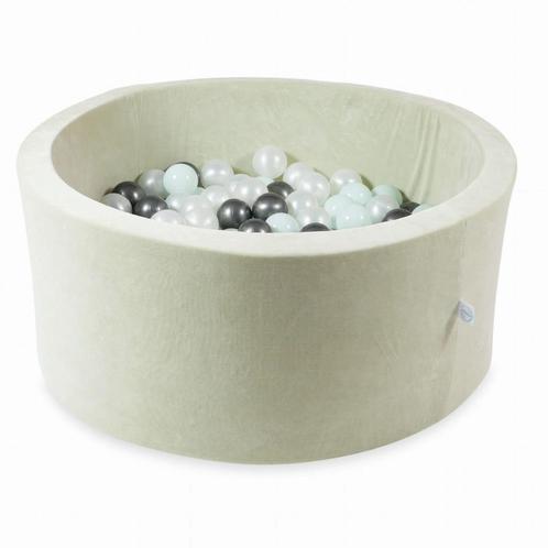 Ballenbak 90x40 velvet soft licht mint met 300 ballen, Kinderen en Baby's, Speelgoed | Educatief en Creatief, Nieuw, Ophalen of Verzenden