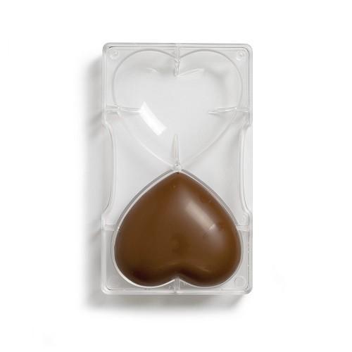 Chocolade Holvorm Hart (2x) 91,5x101mm, Hobby en Vrije tijd, Taarten en Cupcakes maken, Nieuw, Verzenden