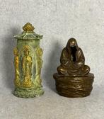 Monnik wierookbrander en Boeddha wierook pot - Brons - China, Antiek en Kunst