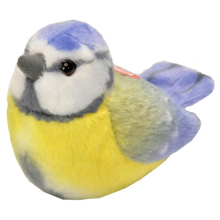 Pluche pimpelmees knuffel met geluid 14 cm - Knuffel vogels, Kinderen en Baby's, Speelgoed | Knuffels en Pluche, Verzenden
