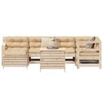 vidaXL 7-delige Loungeset massief grenenhout, Tuin en Terras, Tuinsets en Loungesets, Verzenden, Nieuw, Loungeset
