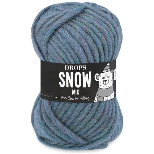 DROPS Snow / Eskimo Mix - 84 pauwblauw - Wol Garen, Hobby en Vrije tijd, Breien en Haken, Ophalen of Verzenden