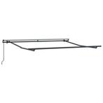 Antraciet Markies 3,5m breed: Metalen zonnescherm retourd..., Tuin en Terras, Nieuw, Ophalen of Verzenden, 150 tot 300 cm, 250 cm tot 450 cm