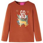 vidaXL Kindershirt met lange mouwen 116 cognackleurig, Verzenden, Nieuw