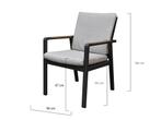 Lola dining tuinstoel aluminium antraciet, Tuin en Terras, Tuinsets en Loungesets, Ophalen of Verzenden, Nieuw