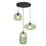 Retro hanglamp groen, Charlois, Huis en Inrichting, Lampen | Hanglampen, Nieuw, Ophalen of Verzenden, Glas, 75 cm of meer