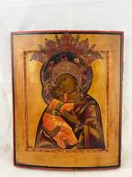 Icoon - Russisch icoon van de Moeder Gods van, Antiek en Kunst