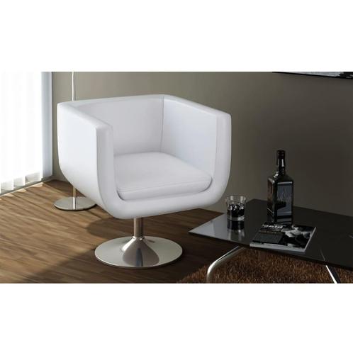 vidaXL Barkruk kunstleer wit, Huis en Inrichting, Fauteuils, Nieuw, Verzenden