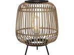 Mica Decorations Nimes Tafellamp - H37 x Ø29 cm - Bamboe -, Huis en Inrichting, Lampen | Tafellampen, Verzenden, Nieuw