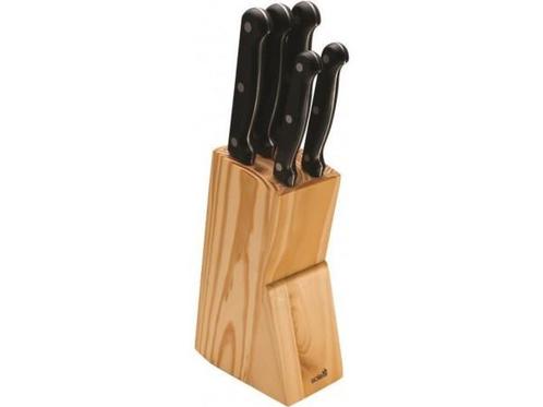 Veiling - 6x Sola Messenblok - 5 delig set - Hout, Huis en Inrichting, Keuken | Bestek