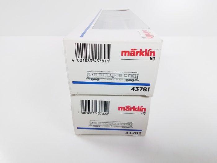 Märklin H0 - 43781/-2 - Modeltrein (2) - 2x Sneltreinrijtuig, Hobby en Vrije tijd, Modeltreinen | H0