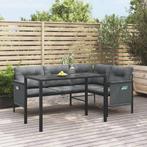 vidaXL 2-delige Tuinset staal antracietkleurig, Tuin en Terras, Verzenden, Nieuw, Rvs, Tuinset