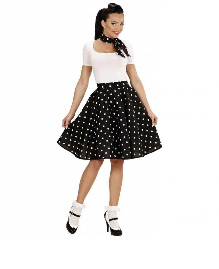 Rock and Roll rokje met sjaaltje zwart, Kleding | Dames, Carnavalskleding en Feestkleding, Nieuw, Ophalen of Verzenden