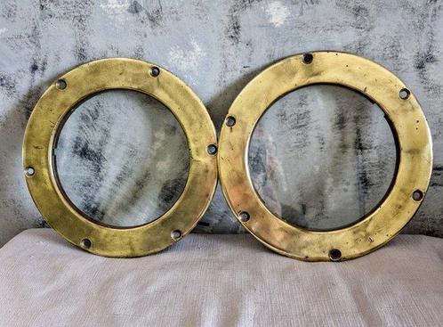 Porthole - Glas, Messing - Messing ramen, Antiek en Kunst, Curiosa en Brocante