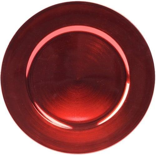 Onderbord Rond Rood Groot 40 cm, Huis en Inrichting, Woonaccessoires | Kunstplanten en Kunstbloemen, Nieuw, Ophalen of Verzenden