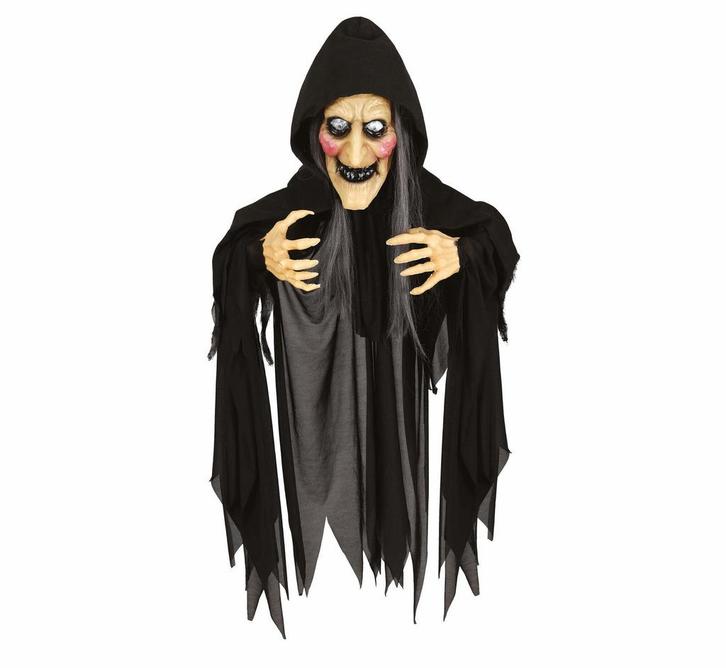 Halloween Tafeldecoratie Heks Met Licht En Geluid 1,2m, Hobby en Vrije tijd, Feestartikelen, Nieuw, Verzenden