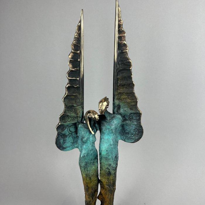 De Zet - we can fly only together. bronze, Antiek en Kunst, Kunst | Designobjecten