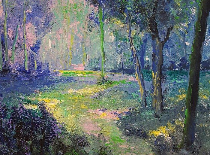 Denis Ferté (XX-XXI) - L heure bleue/rose, Antiek en Kunst, Kunst | Schilderijen | Klassiek