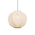 Oosterse hanglamp naturel stof 48 cm - Rob, Verzenden, Nieuw, Stof, Oosters