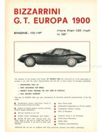 1965 BIZZARRINI GT EUROPA LEAFLET ENGELS, Nieuw, Author