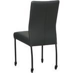 Leren eetkamerstoel Comfort met wieltjes - Hermes Ocean, Huis en Inrichting, Stoelen, Overige kleuren, Nieuw, Leer, Ophalen of Verzenden