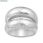 Zilveren grote boho ring, Sieraden, Tassen en Uiterlijk, Ringen, Verzenden, Nieuw, Zilver
