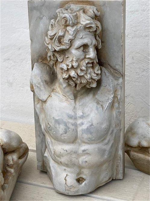 sculptuur, N 3 sculture Dorso Menelao e leoni - 30 cm -, Antiek en Kunst, Antiek | Keramiek en Aardewerk