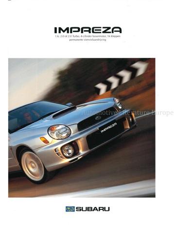 2001 SUBARU IMPREZA BROCHURE NEDERLANDS