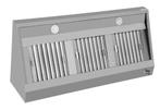 RVS Afzuigkap, wandmodel, 160cm, zonder motor, Gebruikt