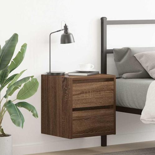 vidaXL Nachtkastje wandgemonteerd 38x34x40 cm bruin, Huis en Inrichting, Slaapkamer | Nachtkastjes, Nieuw, Hout, Verzenden