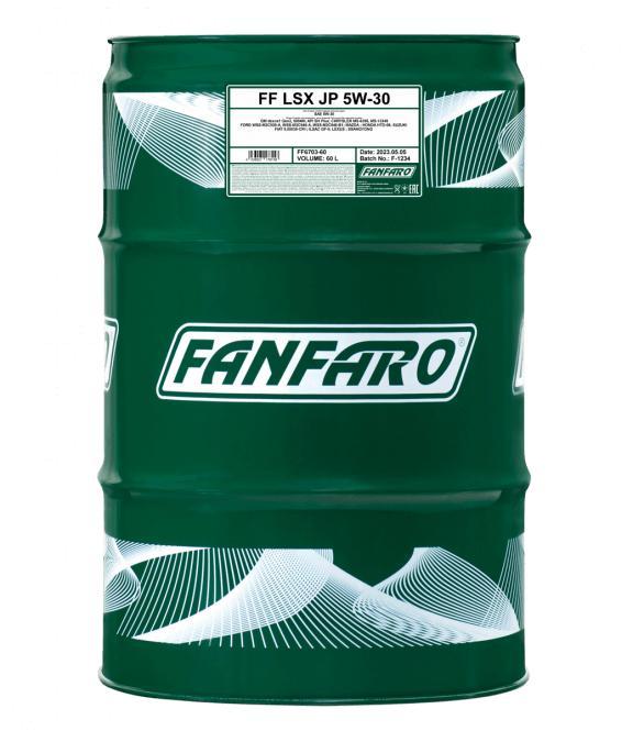 Fanfaro LSX JP 5W30 Synthetische Motorolie - 60 Liter, Auto diversen, Onderhoudsmiddelen, Verzenden