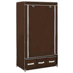 vidaXL Kledingkast 87x49x159 cm stof bruin, Verzenden, Nieuw