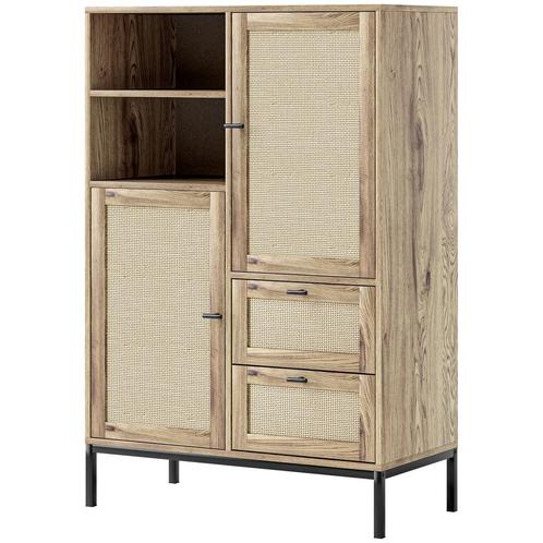 TRUUSK Ladekast, Opbergkast Met Rieten Deuren, Multifunction, Huis en Inrichting, Kasten | Ladekasten, Nieuw, Verzenden