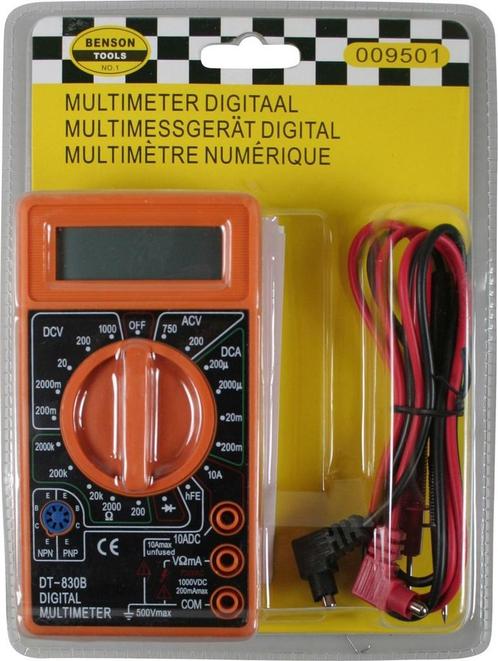 Multimeter Digitaal, 0 Tot 10A DC, 0 Tot 20A AC, 0 Tot 1000V, Auto-onderdelen, Elektronica en Kabels, Nieuw, Universele onderdelen