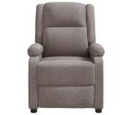 Loungestoel stof taupe | retourdeal 35% korting, Kunststof, Nieuw, 75 tot 100 cm, Ophalen of Verzenden