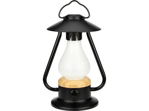 Abbey Camp Retro oplaadbare LED Lantaarn - OSLO-279 - Zwart, Huis en Inrichting, Woonaccessoires | Overige, Zo goed als nieuw