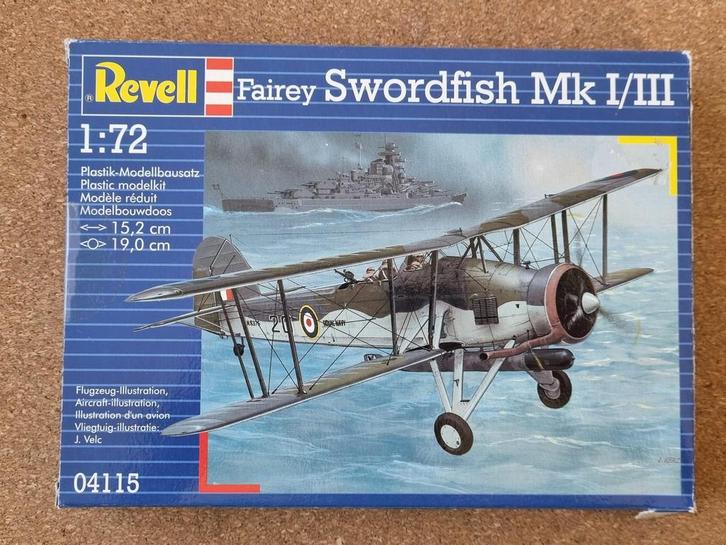 Revell 04115 Fairey Swordfish Mk I/III 1:72 (ex Matchbox), Hobby en Vrije tijd, Modelbouw | Vliegtuigen en Helikopters, Revell