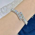Met de hand gemaakte 925 zilveren armband met 4,3ct