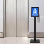 vidaXL Pedestal Posterstand Zilver a4 Gietijzer, Huis en Inrichting, Kasten | Vitrinekasten, Verzenden, Nieuw