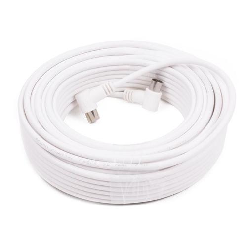 Benson Coax kabel - Haakse stekkers - 15 meter - Wit - Fl..., Audio, Tv en Foto, Afstandsbedieningen, Nieuw, Ophalen of Verzenden