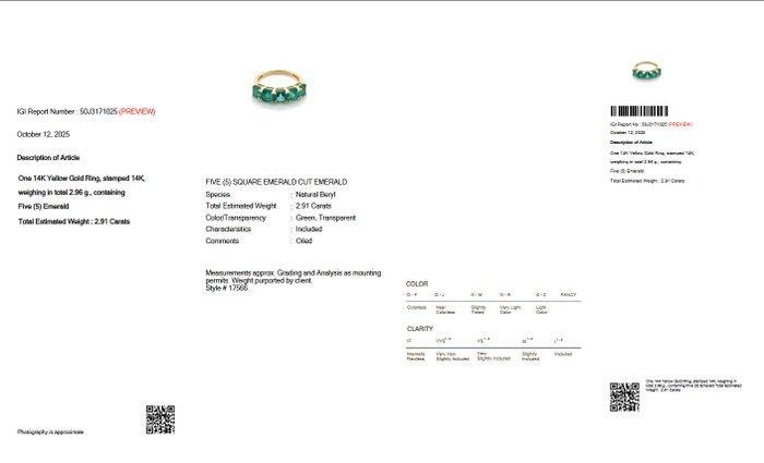 Zonder Minimumprijs - Ring - 14 karaat Geel goud - 2.91ct., Sieraden, Tassen en Uiterlijk, Ringen