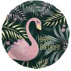 Helium Ballon Happy Birthday Flamingo Leeg 45cm, Hobby en Vrije tijd, Verzenden, Nieuw